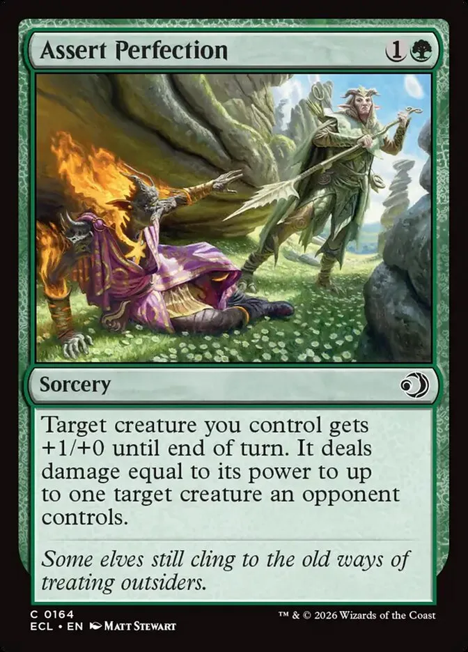 2026 Lorwyn Eclipsed Assert Perfection common #164 common card image