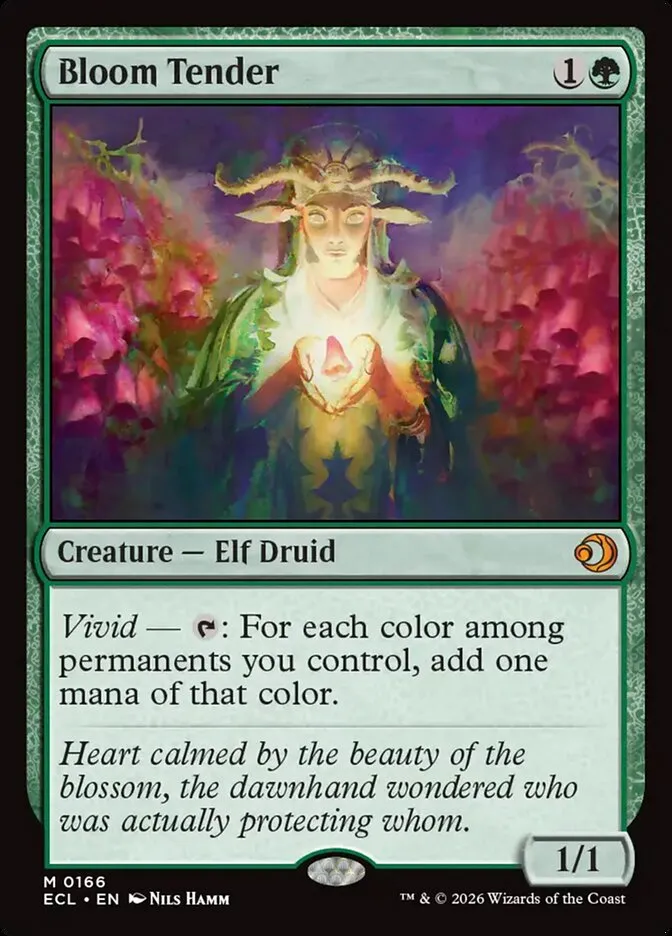2026 Lorwyn Eclipsed Bloom Tender mythic #166 mythic card image