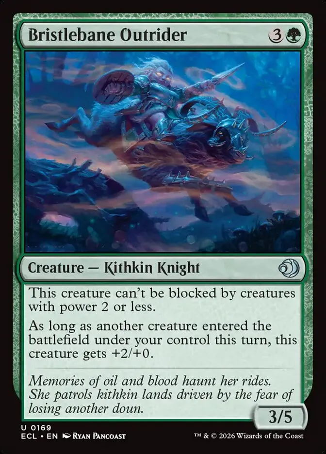 2026 Lorwyn Eclipsed Bristlebane Outrider uncommon #169 uncommon card image