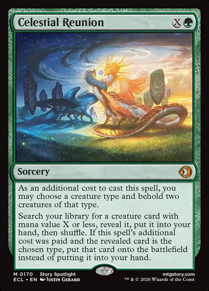 2026 Lorwyn Eclipsed Celestial Reunion mythic #170 mythic card image
