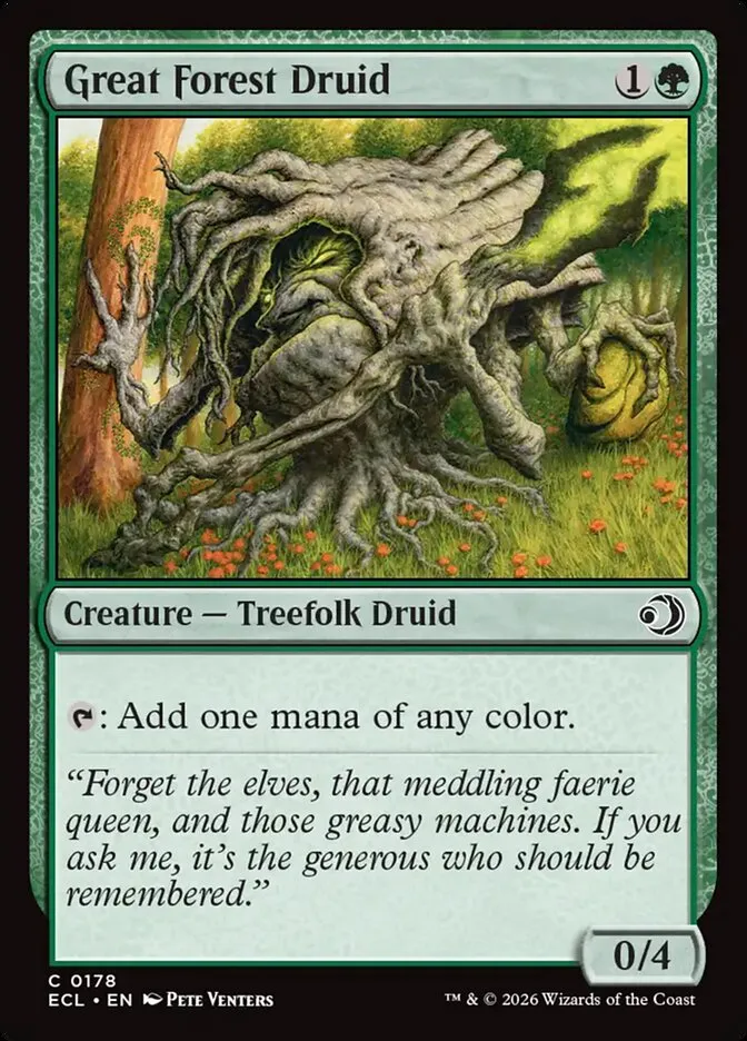 2026 Lorwyn Eclipsed Great Forest Druid common #178 common card image