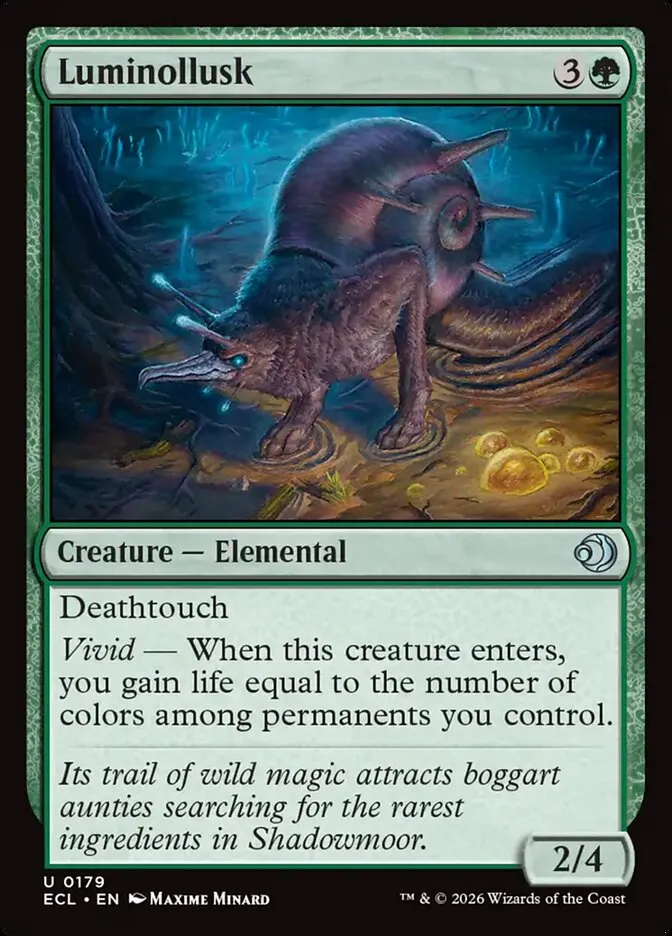 2026 Lorwyn Eclipsed Luminollusk uncommon #179 uncommon card image
