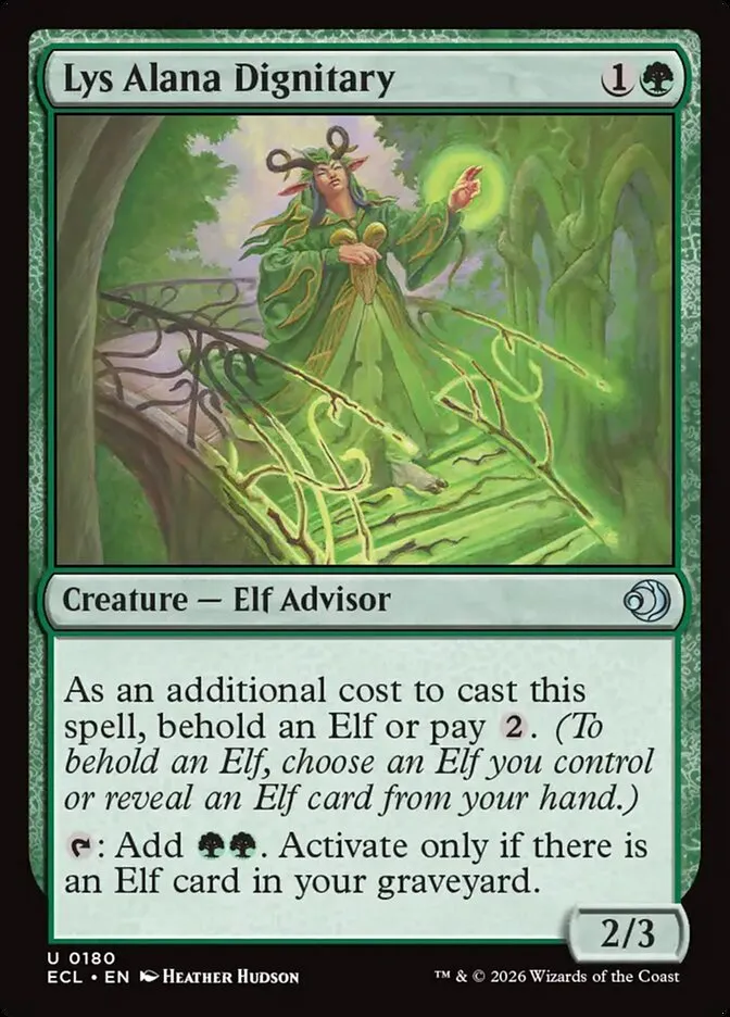 2026 Lorwyn Eclipsed Lys Alana Dignitary uncommon #180 uncommon card image