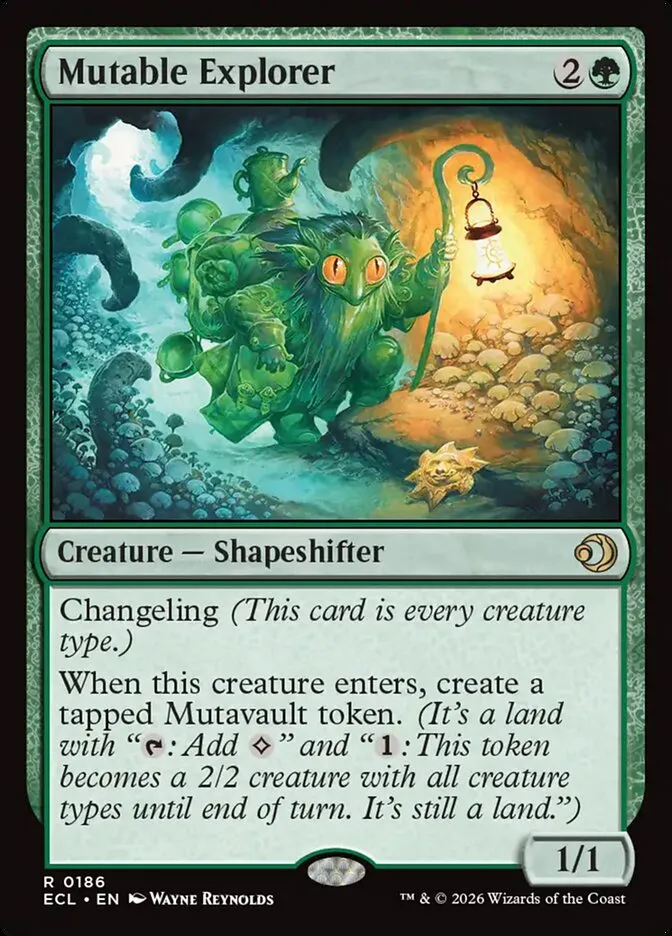 2026 Lorwyn Eclipsed Mutable Explorer [Foil] rare #186 rare card image