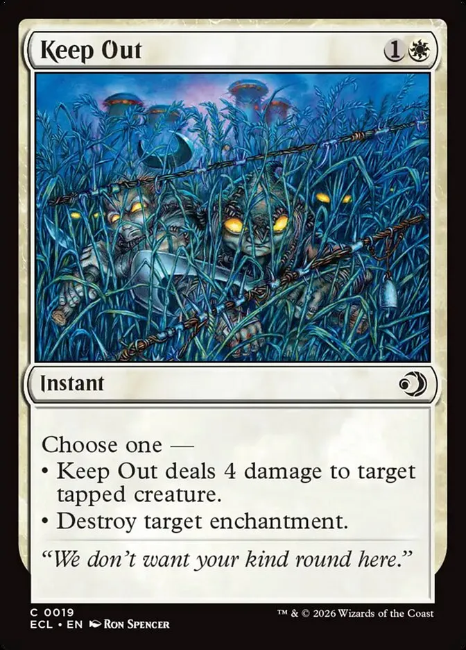 2026 Lorwyn Eclipsed Keep Out common #19 common card image