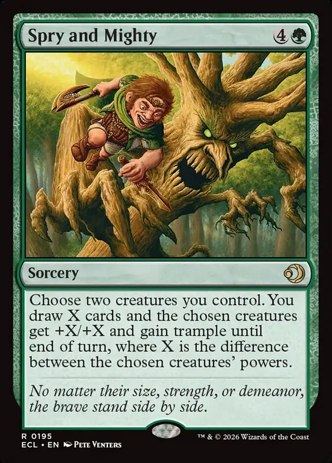 2026 Lorwyn Eclipsed Spry and Mighty rare #195 rare card image