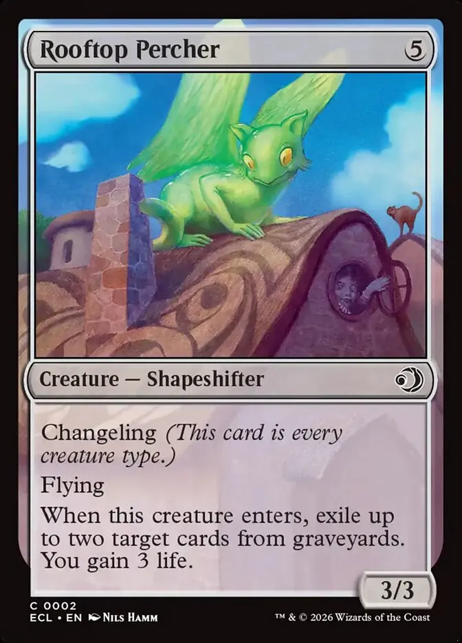 2026 Lorwyn Eclipsed Rooftop Percher common #2 common card image