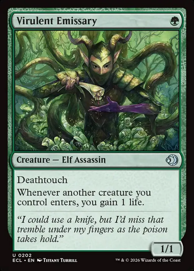 2026 Lorwyn Eclipsed Virulent Emissary uncommon #202 uncommon card image