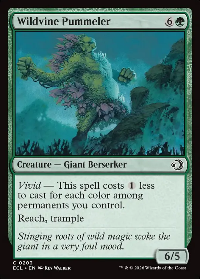 2026 Lorwyn Eclipsed Wildvine Pummeler common #203 common card image
