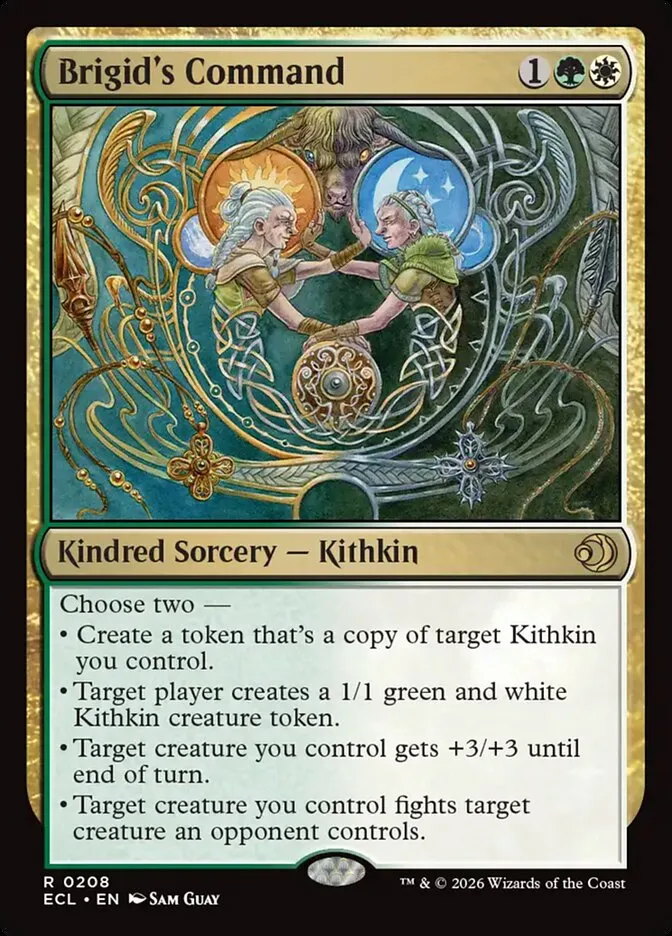 2026 Lorwyn Eclipsed Brigid's Command rare #208 rare card image