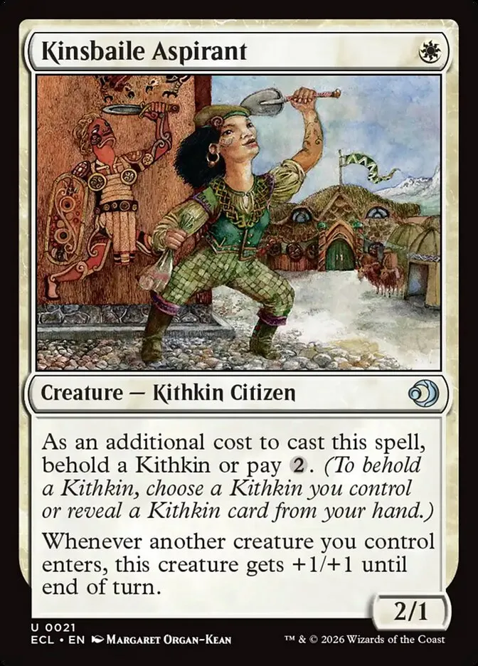 2026 Lorwyn Eclipsed Kinsbaile Aspirant uncommon #21 uncommon card image