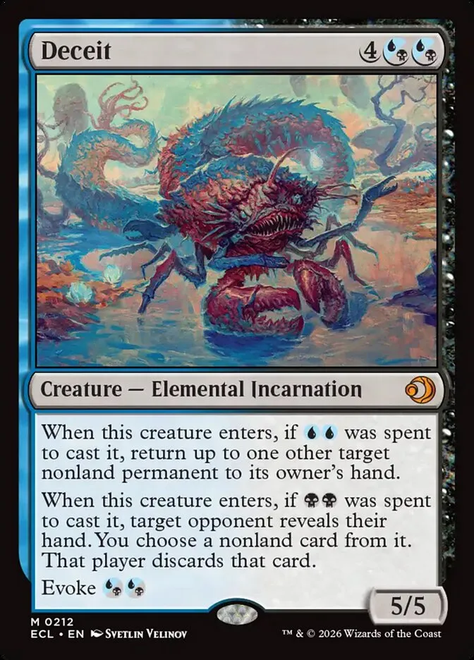 2026 Lorwyn Eclipsed Deceit [Foil] mythic #212 mythic card image
