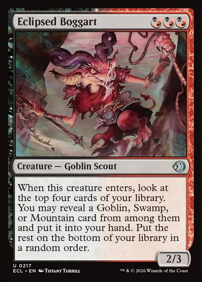 2026 Lorwyn Eclipsed Eclipsed Boggart uncommon #217 uncommon card image