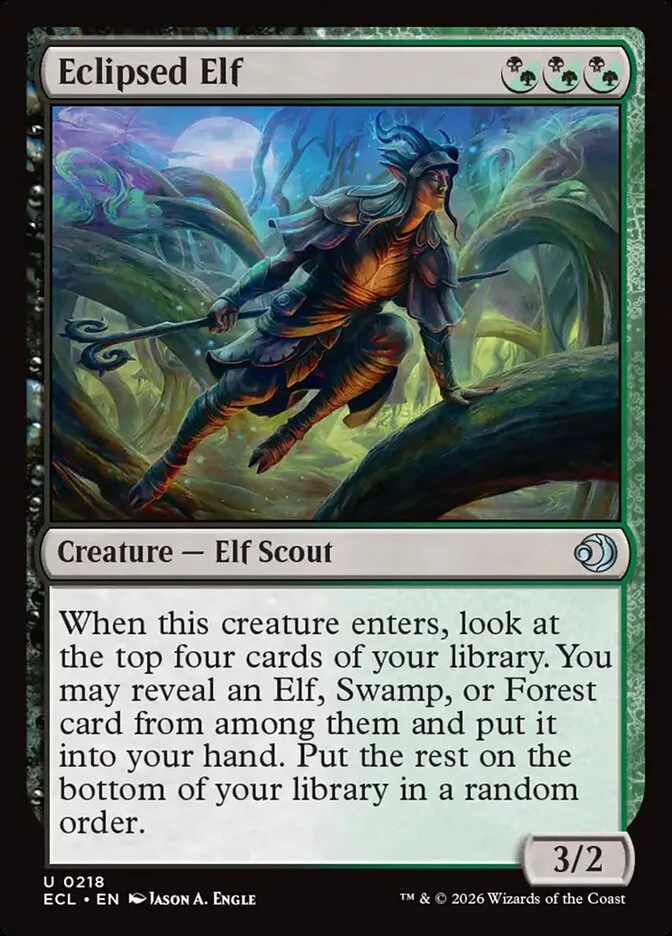 2026 Lorwyn Eclipsed Eclipsed Elf uncommon #218 uncommon card image