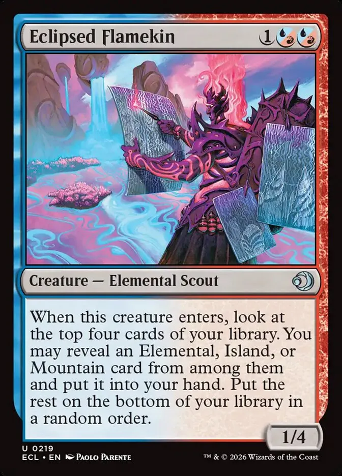 2026 Lorwyn Eclipsed Eclipsed Flamekin uncommon #219 uncommon card image