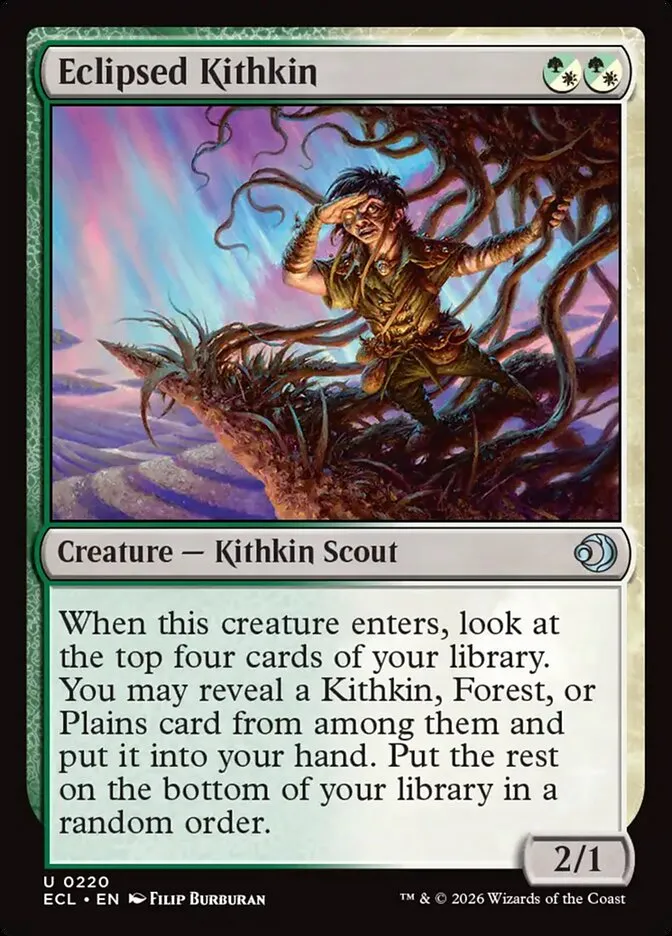 2026 Lorwyn Eclipsed Eclipsed Kithkin uncommon #220 uncommon card image