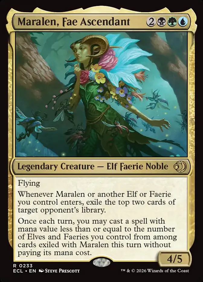 2026 Lorwyn Eclipsed Maralen, Fae Ascendant rare #233 rare card image