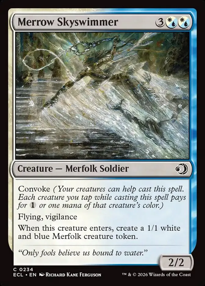 2026 Lorwyn Eclipsed Merrow Skyswimmer common #234 common card image