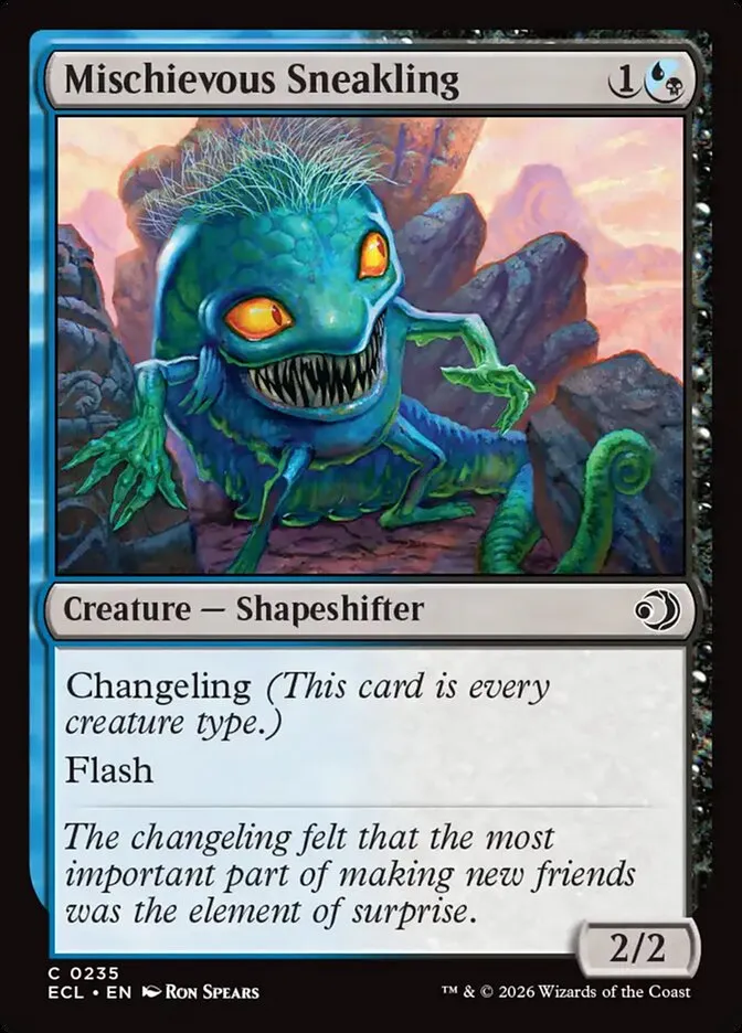 2026 Lorwyn Eclipsed Mischievous Sneakling common #235 common card image