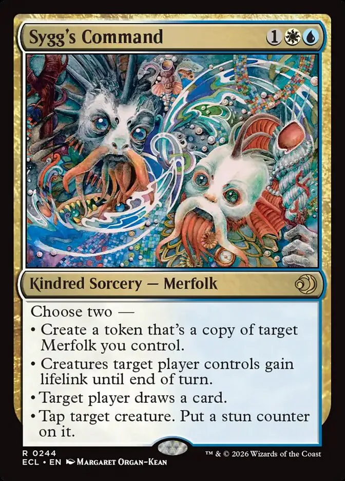 2026 Lorwyn Eclipsed Sygg's Command rare #244 rare card image