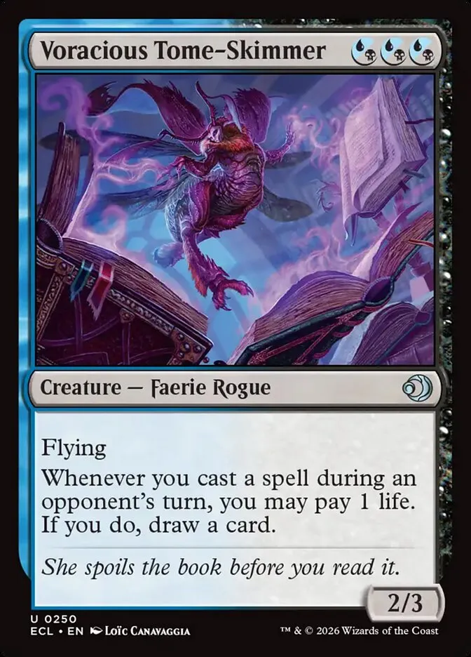 2026 Lorwyn Eclipsed Voracious Tome-Skimmer [Foil] uncommon #250 uncommon card image