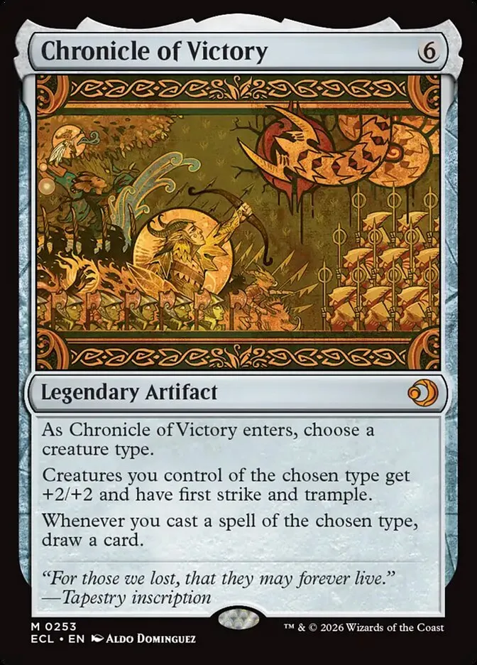 2026 Lorwyn Eclipsed Chronicle of Victory [Foil] mythic #253 mythic card image