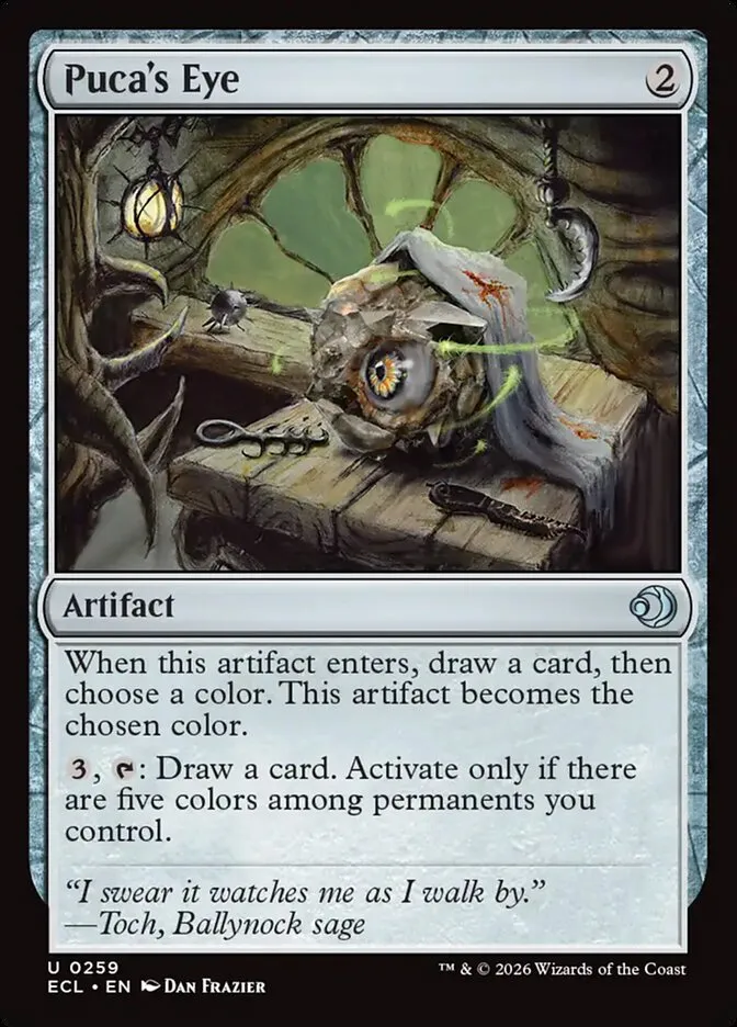 2026 Lorwyn Eclipsed Puca's Eye uncommon #259 uncommon card image