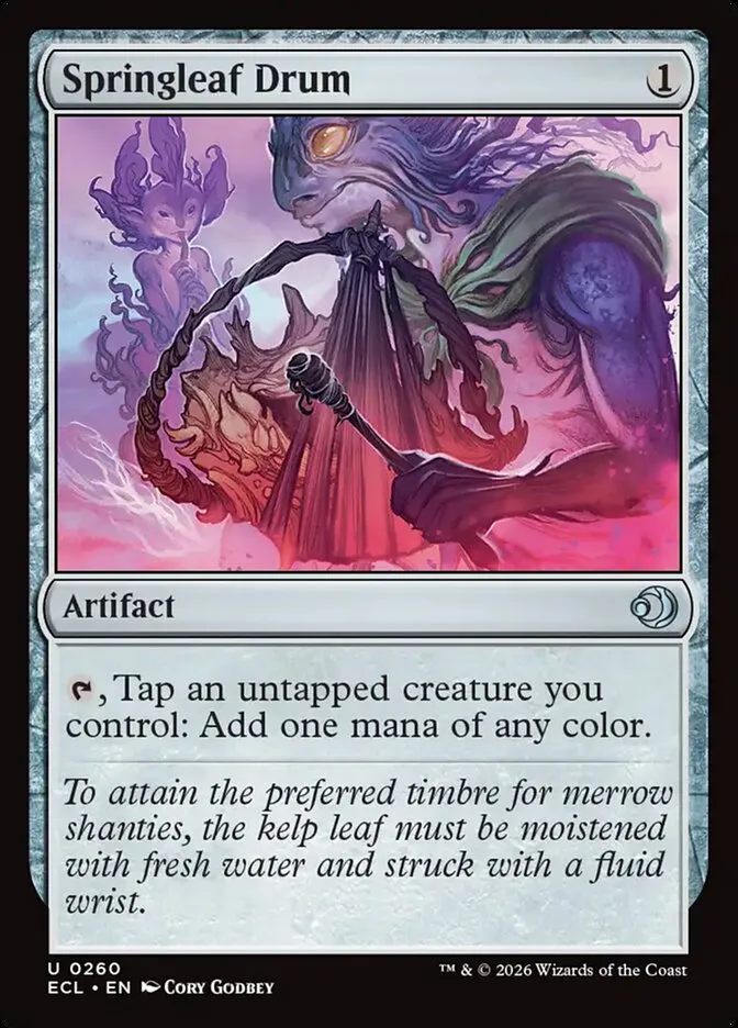 2026 Lorwyn Eclipsed Springleaf Drum [Foil] uncommon #260 uncommon card image