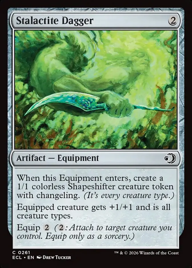 2026 Lorwyn Eclipsed Stalactite Dagger common #261 common card image
