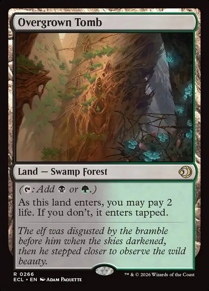 2026 Lorwyn Eclipsed Overgrown Tomb [Foil] rare #266 rare card image