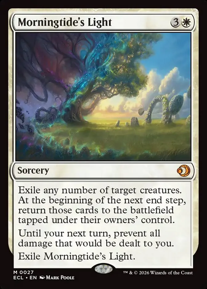 2026 Lorwyn Eclipsed Morningtide's Light [Foil] mythic #27 mythic card image
