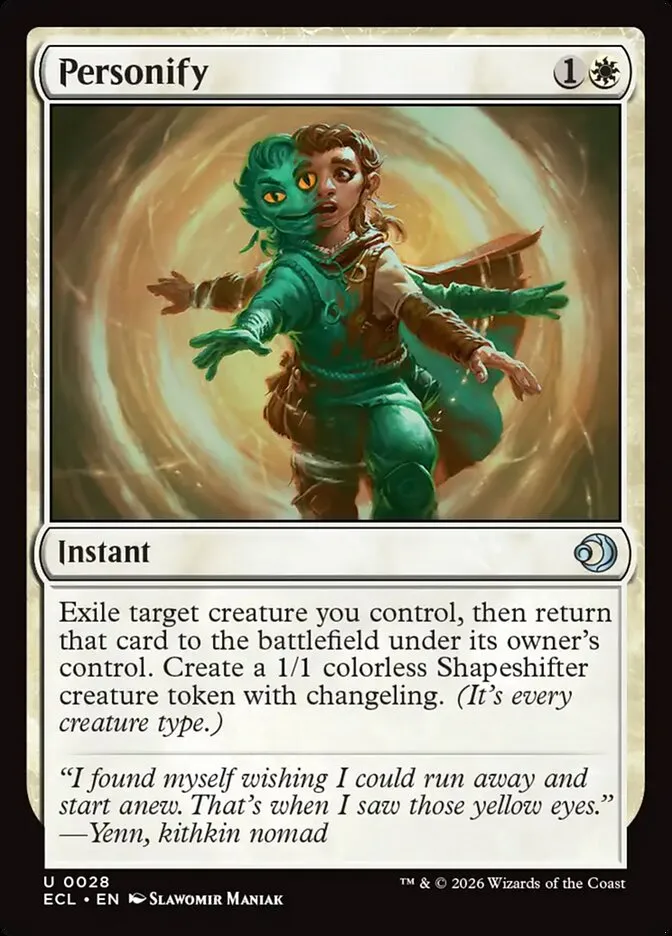 2026 Lorwyn Eclipsed Personify uncommon #28 uncommon card image