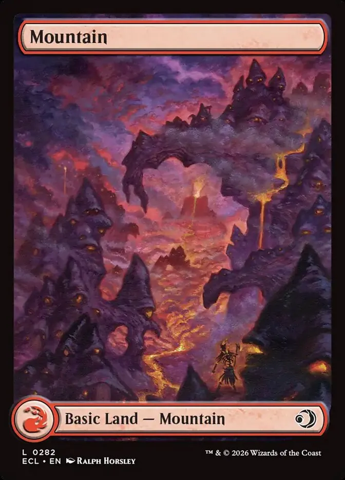 2026 Lorwyn Eclipsed Mountain common #282 common card image