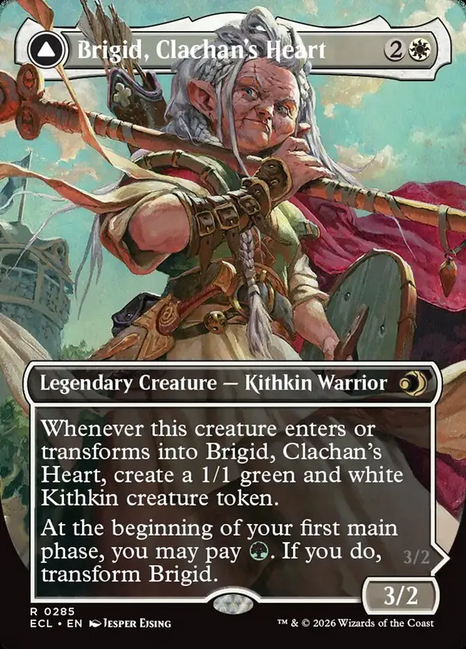 2026 Lorwyn Eclipsed Brigid, Clachan's Heart // Brigid, Doun's Mind [Borderless] rare #285 rare card image