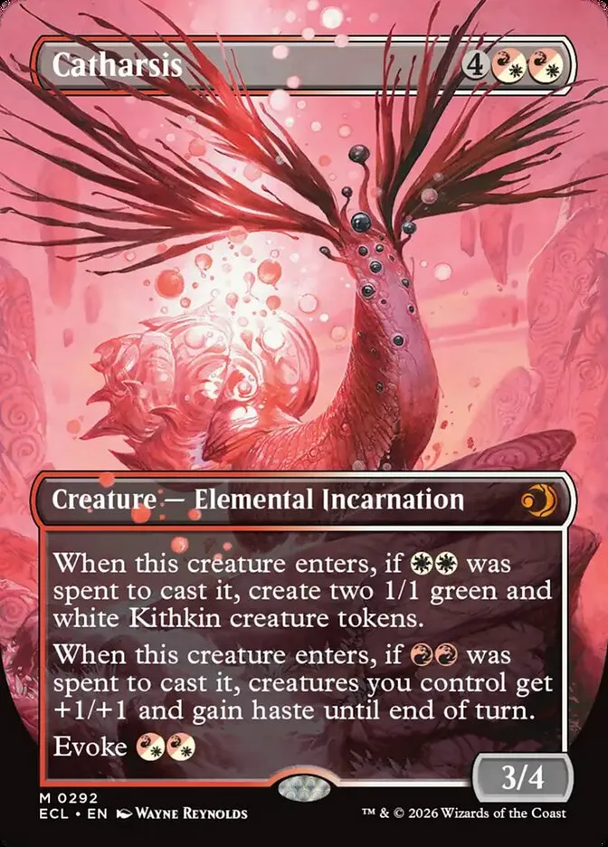 2026 Lorwyn Eclipsed Catharsis [Borderless] mythic #292 mythic card image