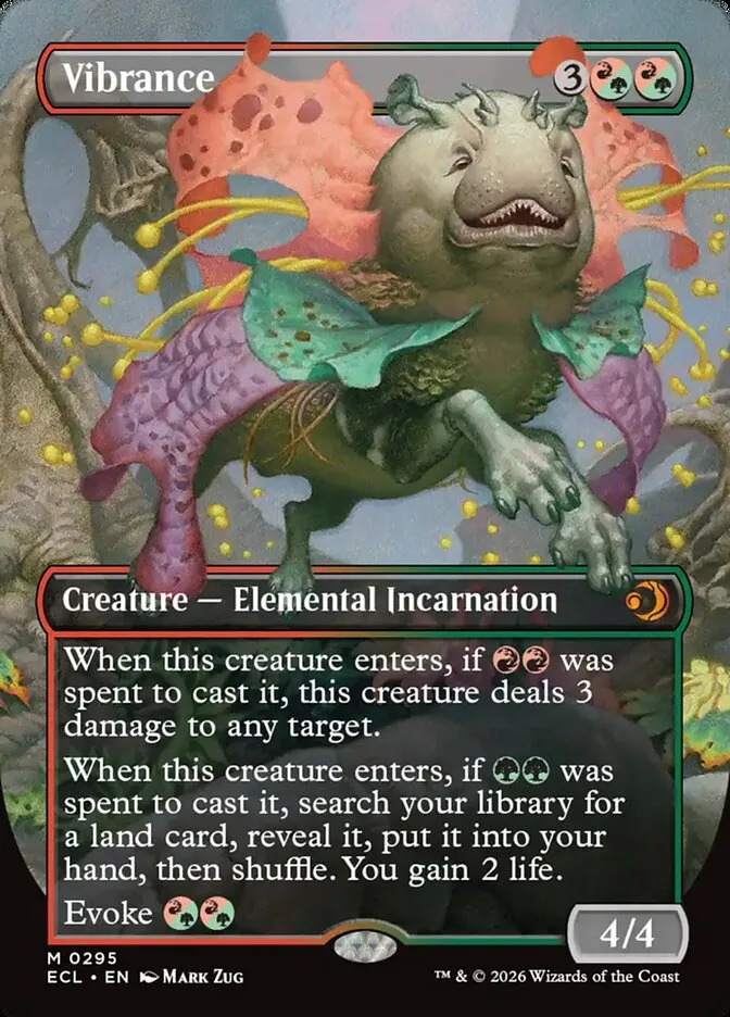 2026 Lorwyn Eclipsed Vibrance [Borderless] mythic #295 mythic card image
