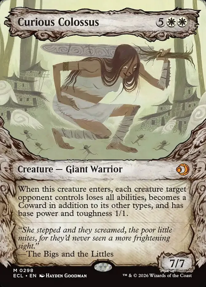 2026 Lorwyn Eclipsed Curious Colossus mythic #298 mythic card image