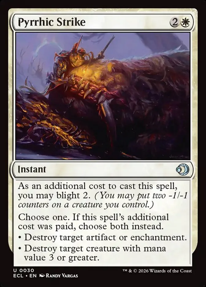 2026 Lorwyn Eclipsed Pyrrhic Strike uncommon #30 uncommon card image