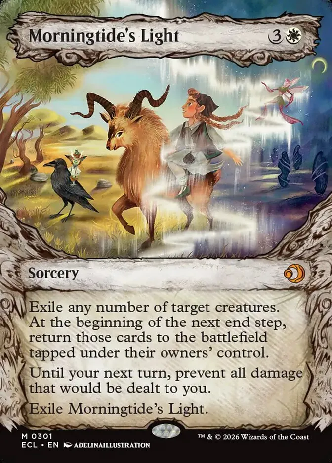 2026 Lorwyn Eclipsed Morningtide's Light [Showcase] mythic #301 mythic card image