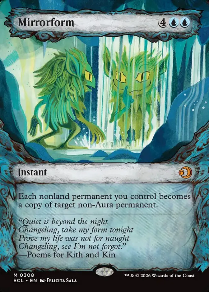 2026 Lorwyn Eclipsed Mirrorform mythic #308 mythic card image