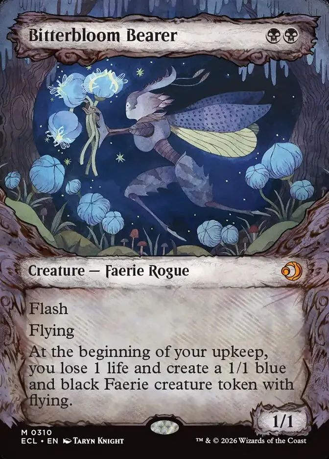 2026 Lorwyn Eclipsed Bitterbloom Bearer [Showcase] mythic #310 mythic card image