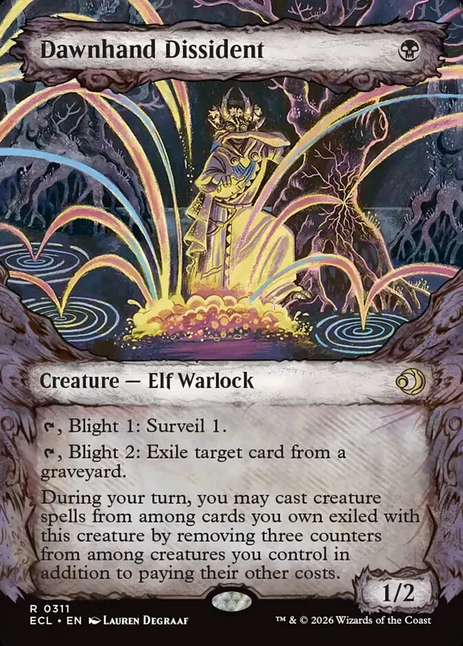 2026 Lorwyn Eclipsed Dawnhand Dissident [Showcase] rare #311 rare card image