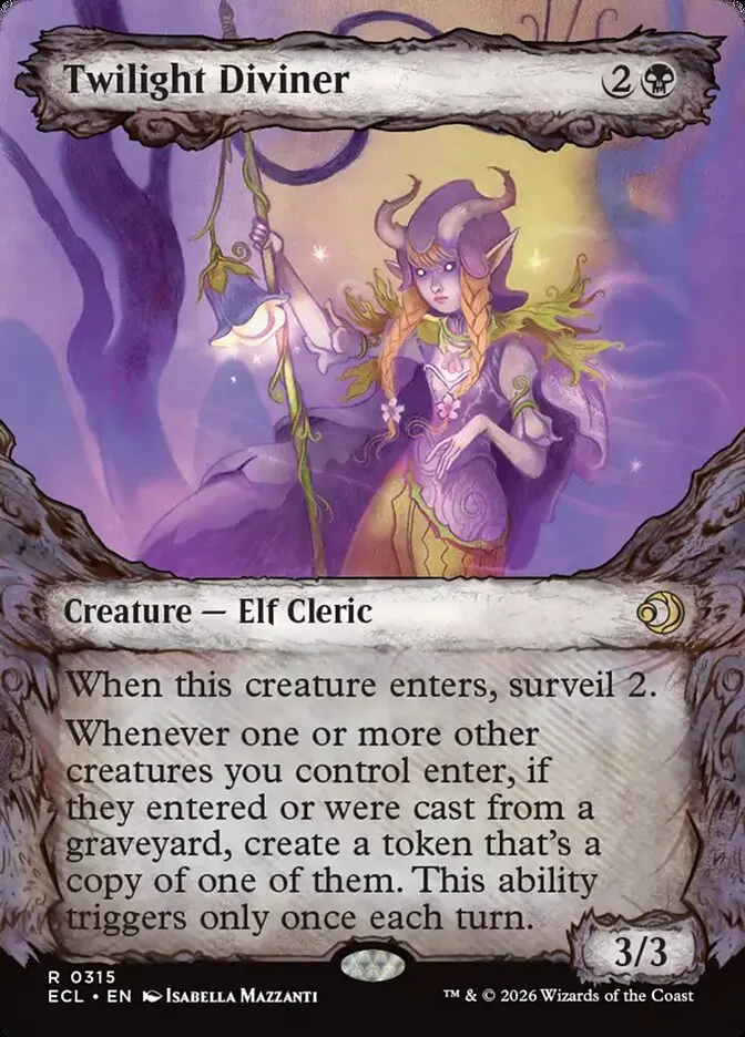 2026 Lorwyn Eclipsed Twilight Diviner rare #315 rare card image