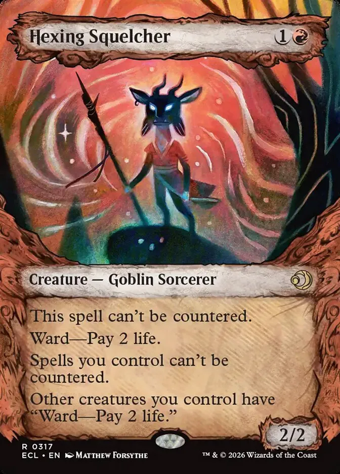 2026 Lorwyn Eclipsed Hexing Squelcher rare #317 rare card image