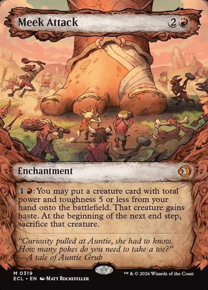 2026 Lorwyn Eclipsed Meek Attack mythic #319 mythic card image