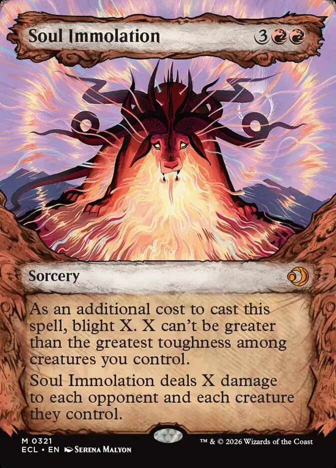 2026 Lorwyn Eclipsed Soul Immolation mythic #321 mythic card image