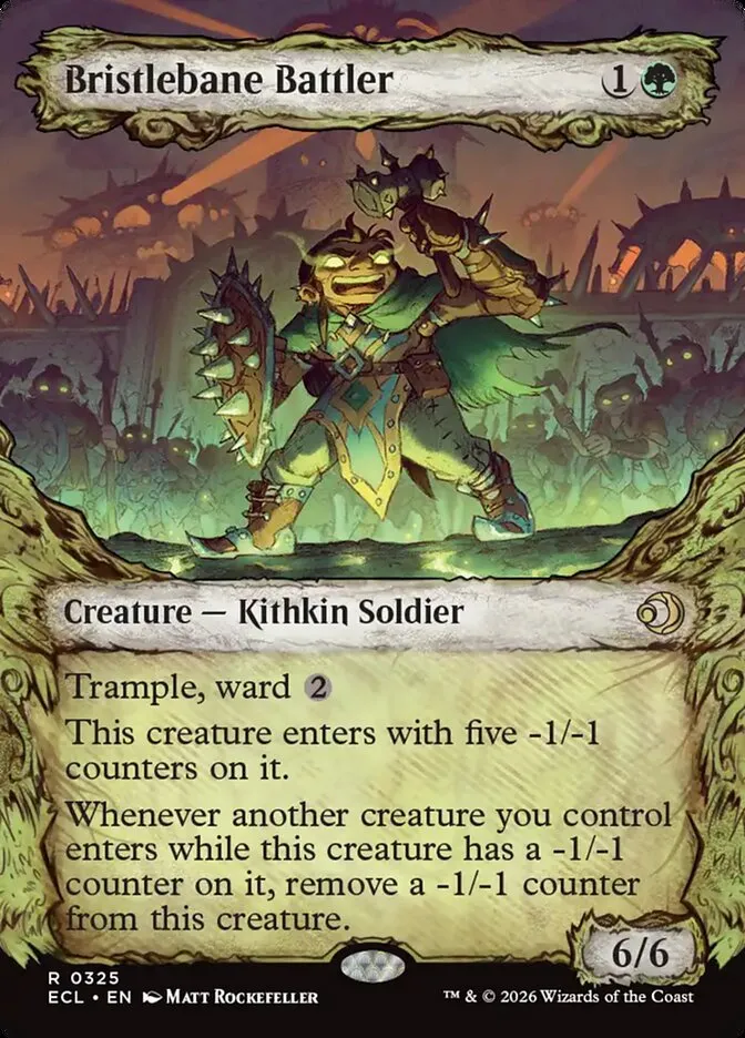 2026 Lorwyn Eclipsed Bristlebane Battler [Showcase] rare #325 rare card image