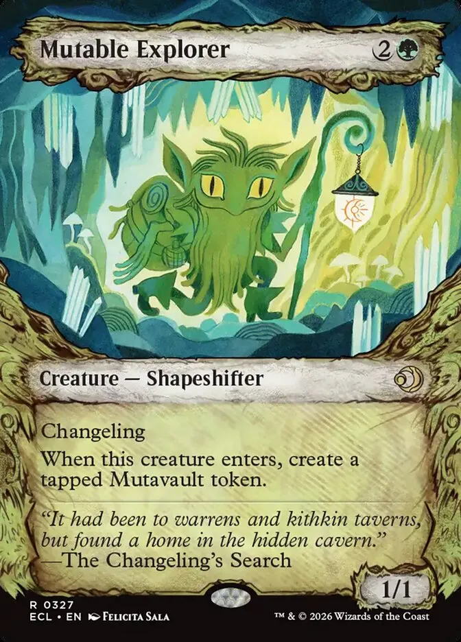 2026 Lorwyn Eclipsed Mutable Explorer [Showcase Foil] rare #327 rare card image