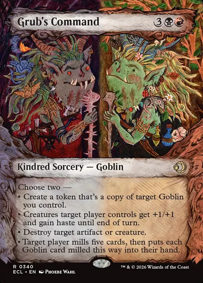 2026 Lorwyn Eclipsed Grub's Command [Showcase] rare #340 rare card image
