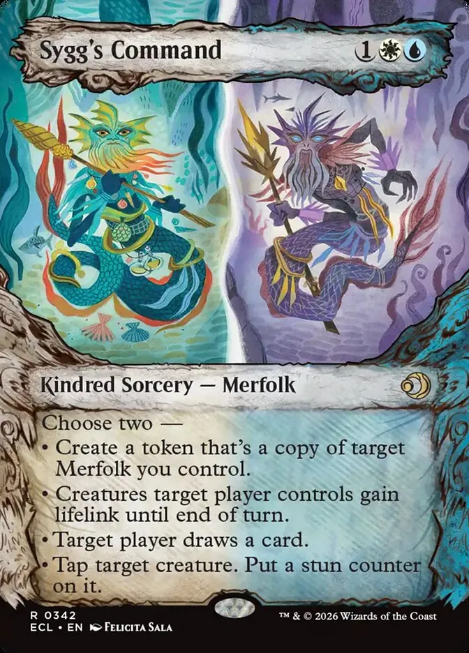 2026 Lorwyn Eclipsed Sygg's Command rare #342 rare card image